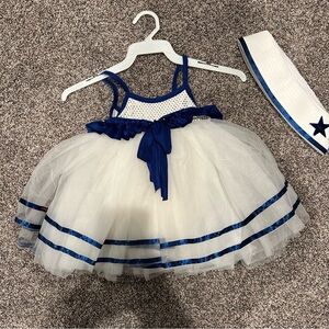 Navy and White Kids Halloween Costume Dress